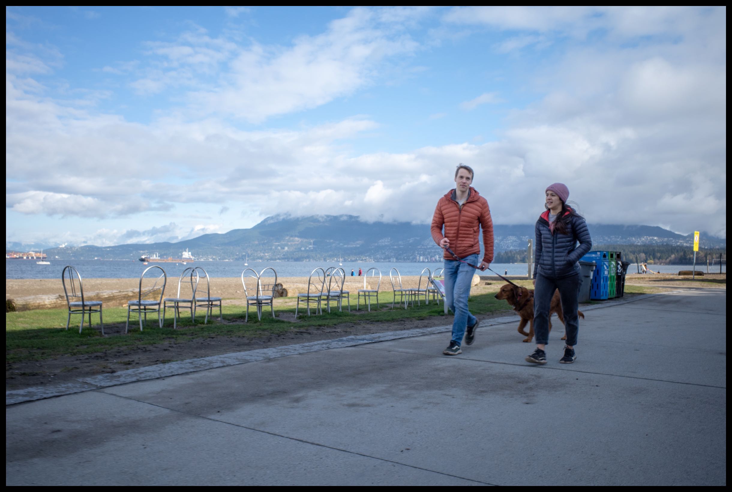 Walking Past the Kits Beach Chairs