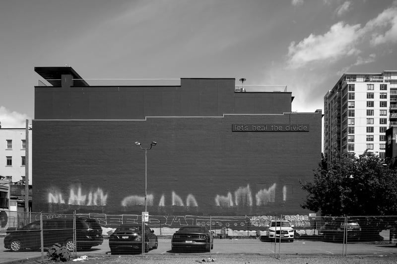 let's heal the divide - Keefer & Columbia, Vancouver