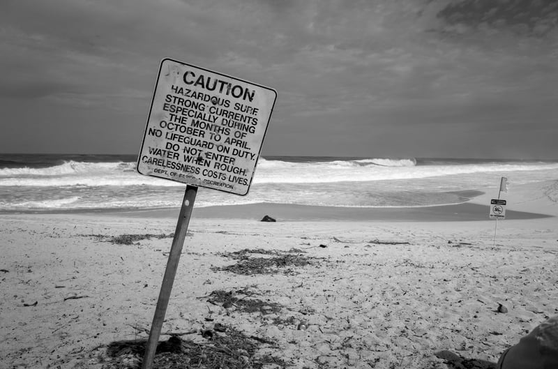 Caution Hazardous Surf.  North Shore Oahu